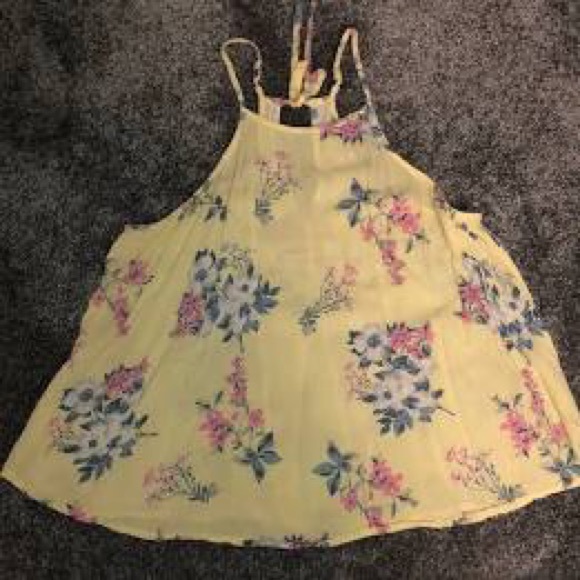 Hollister yellow floral tank - Picture 3 of 3